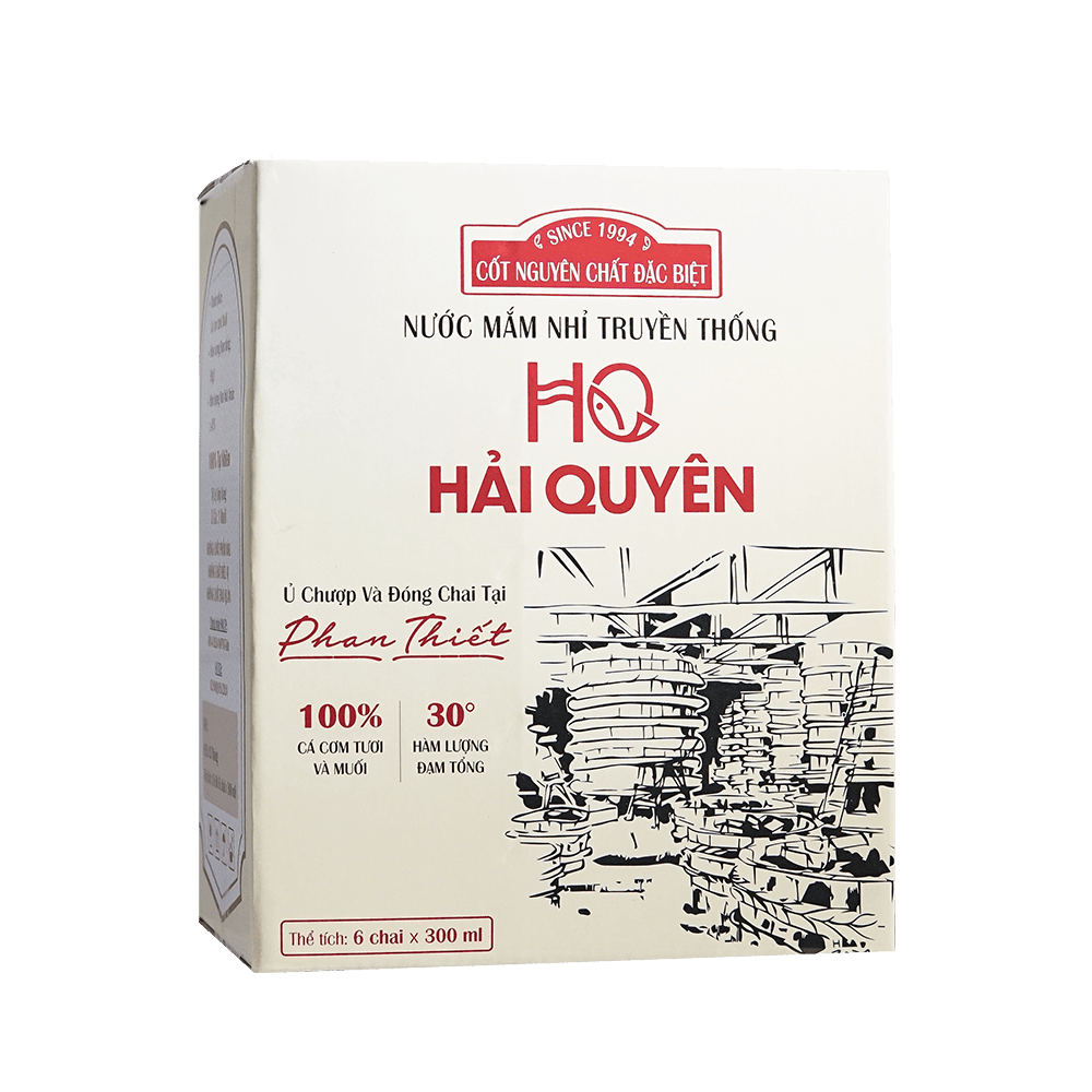 Thùng 6 Chai Thuỷ Tinh - Nước mắm truyền thống Phan Thiết – 30 độ đạm 310ml